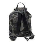 Prada Drawstring Flap Backpack Dark Green Black Camouflage Nylon — view 5