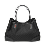 Gucci Large Web Princy Tote Black GG Nylon Canvas — view 5