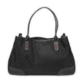 Gucci Large Web Princy Tote Black GG Nylon Canvas