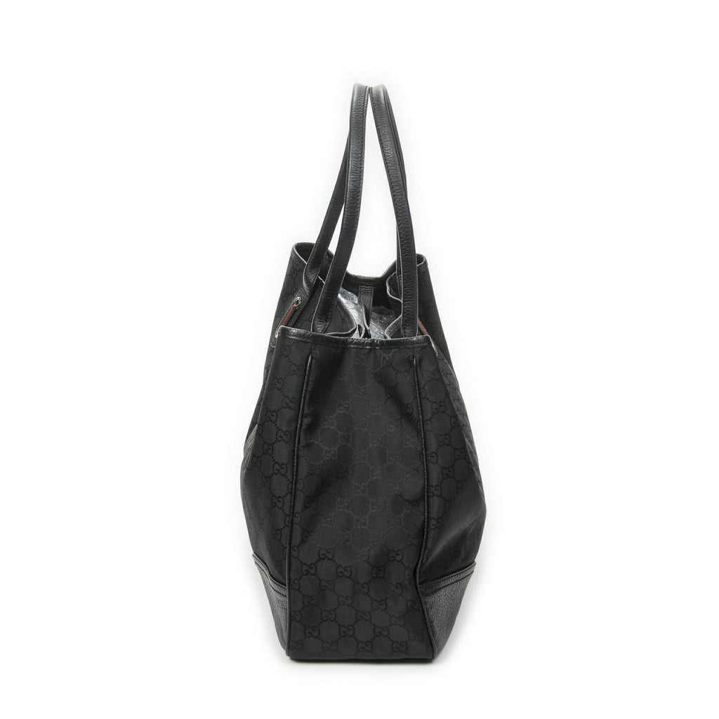 Gucci Large Web Princy Tote Black GG Nylon Canvas — view 3