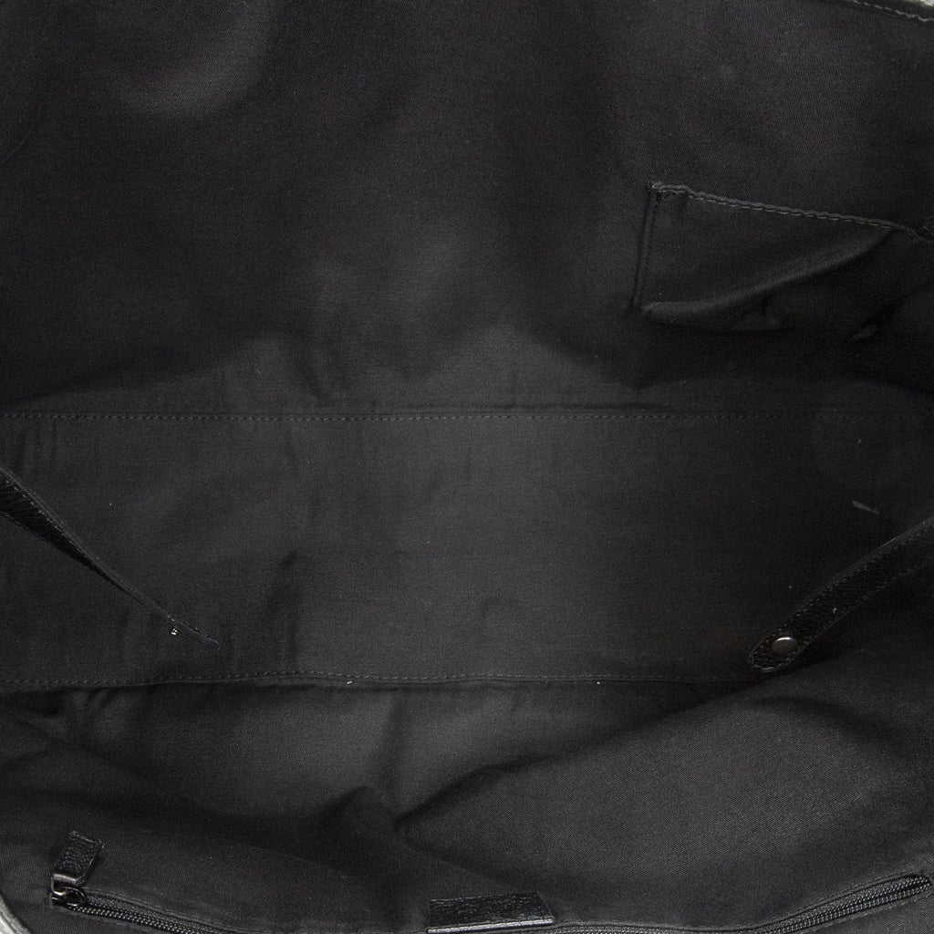 Gucci Large Web Princy Tote Black GG Nylon Canvas — view 9