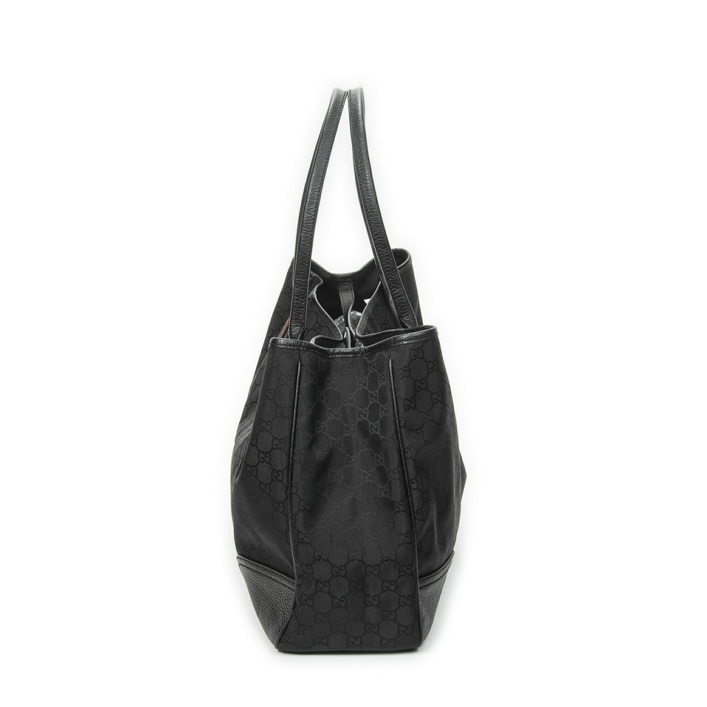 Gucci Large Web Princy Tote Black GG Nylon Canvas — view 4