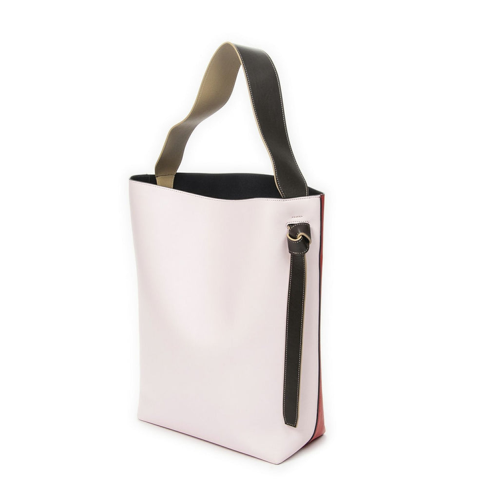 Celine Twisted Cabas Red Pink Black Smooth Leather Tote — view 2
