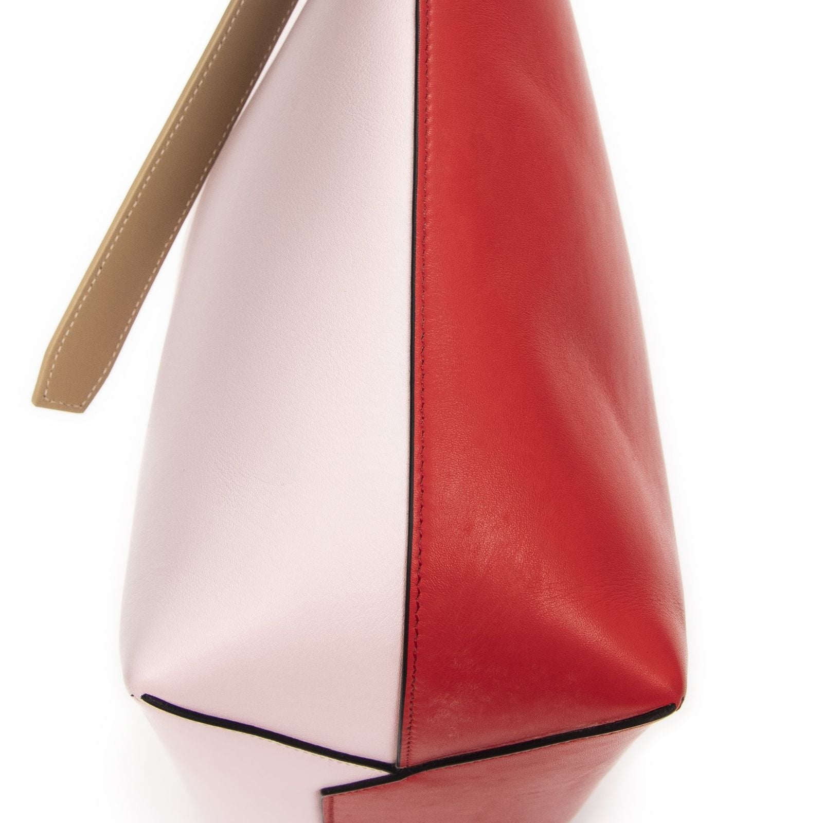 Celine Twisted Cabas Red Pink Black Smooth Leather Tote — view 7
