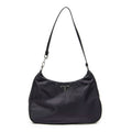 Prada Small Zip Hobo Purple Black Nylon Canvas