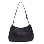 Prada Small Zip Hobo Purple Black Nylon Canvas — view 5