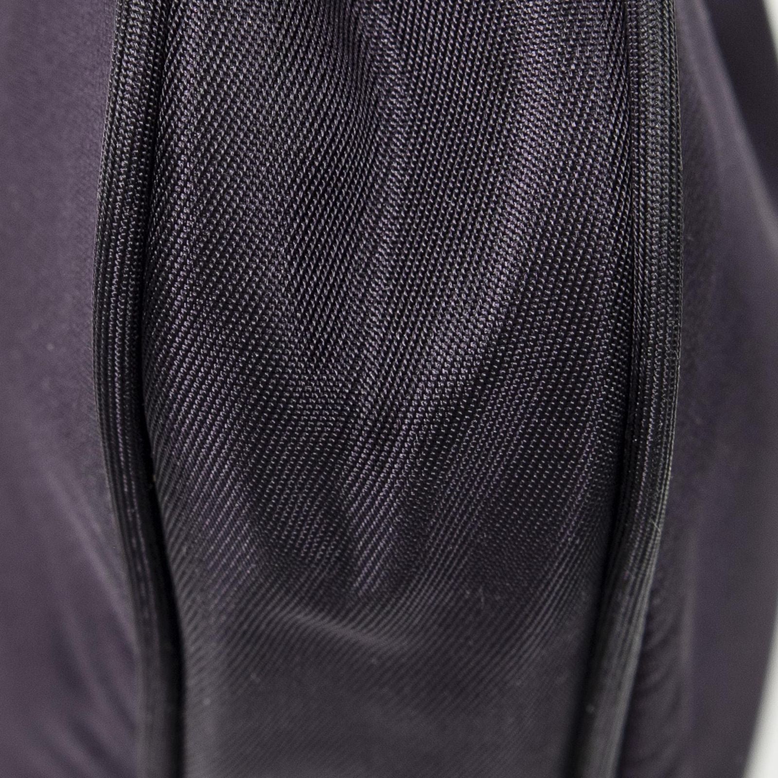 Prada Small Zip Hobo Purple Black Nylon Canvas — view 8