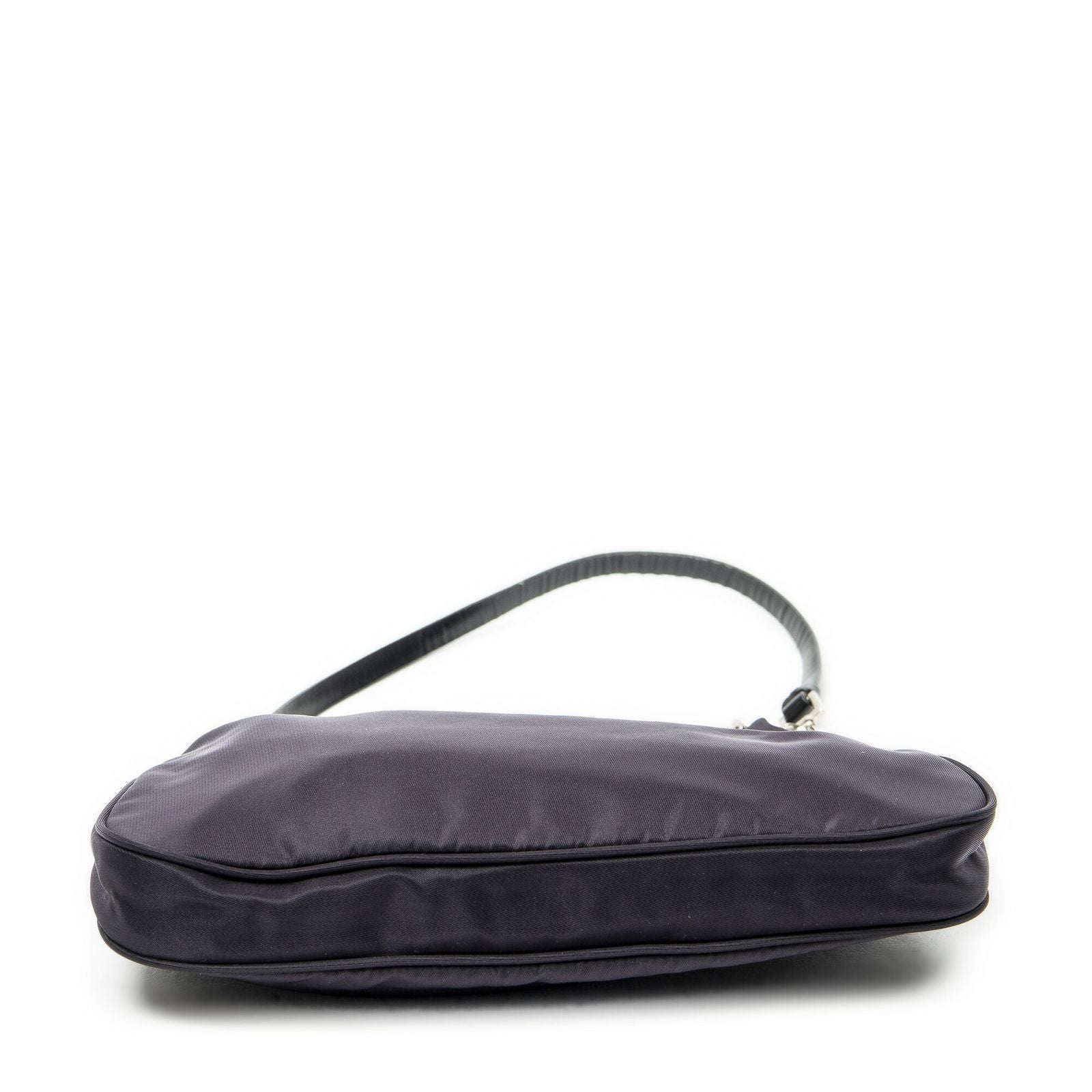 Prada Small Zip Hobo Purple Black Nylon Canvas — view 6