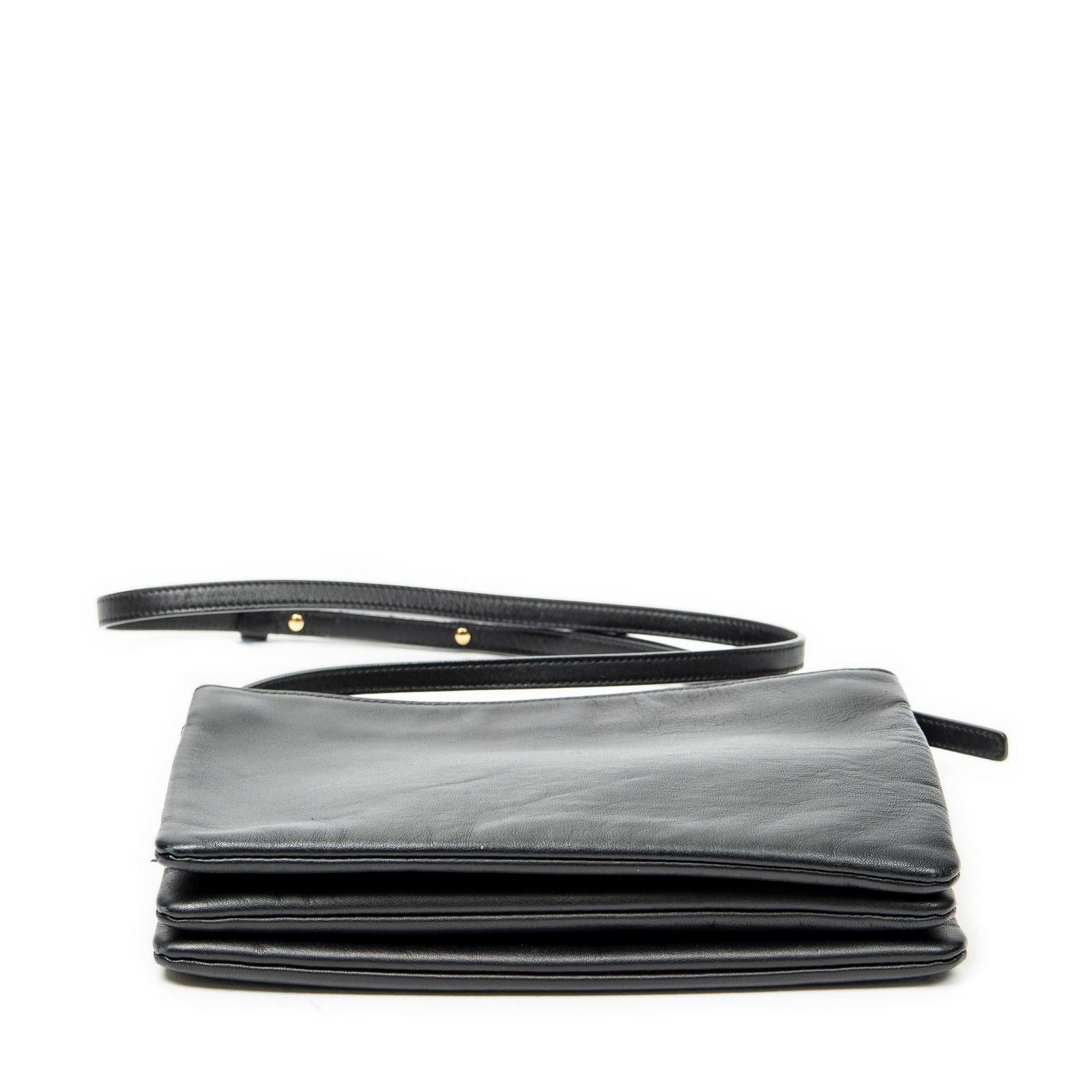 Celine Large Trio Crossbody Black Calfskin Leather — view 6