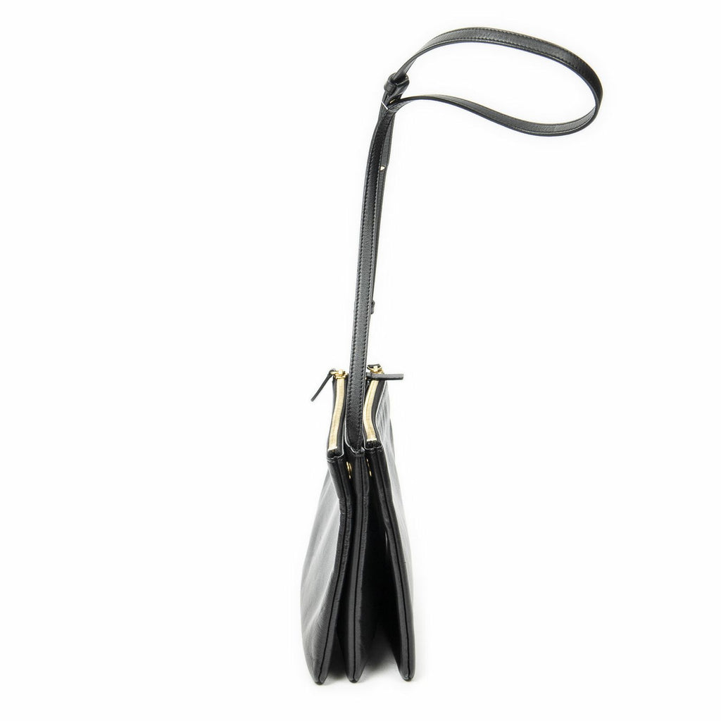Celine Large Trio Crossbody Black Calfskin Leather — view 3