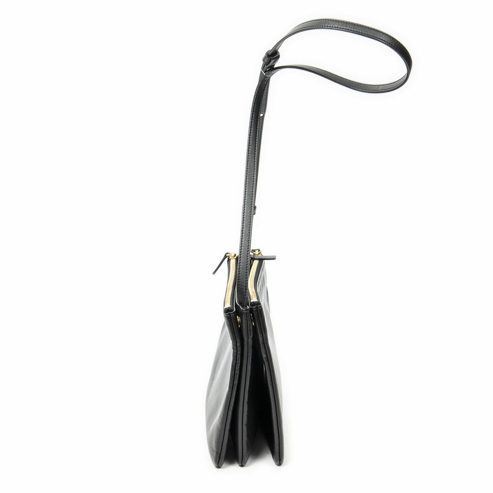 Celine Large Trio Crossbody Black Calfskin Leather — view 3