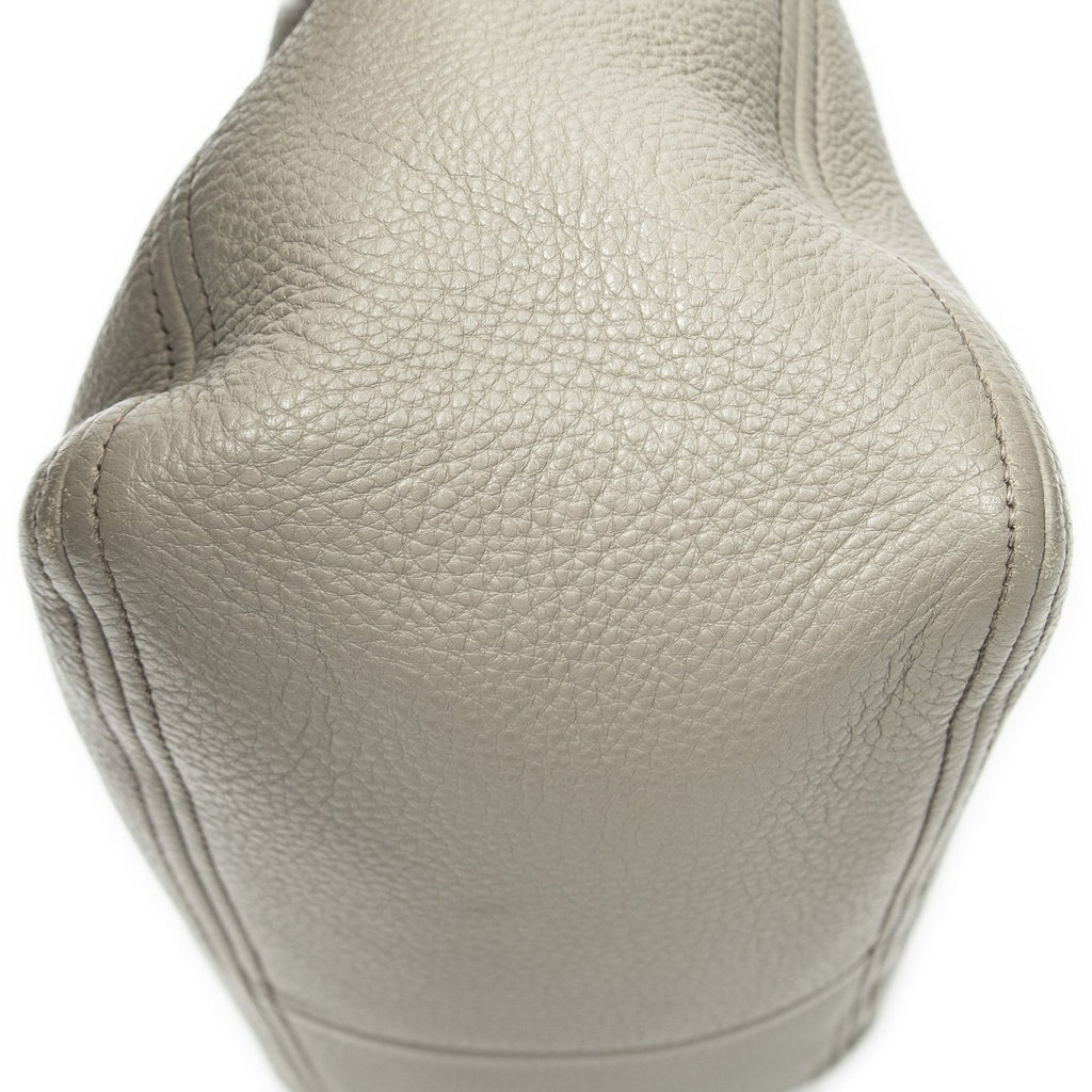 Prada Convertible Boston Gray Vitello Dyno Shoulder — view 7