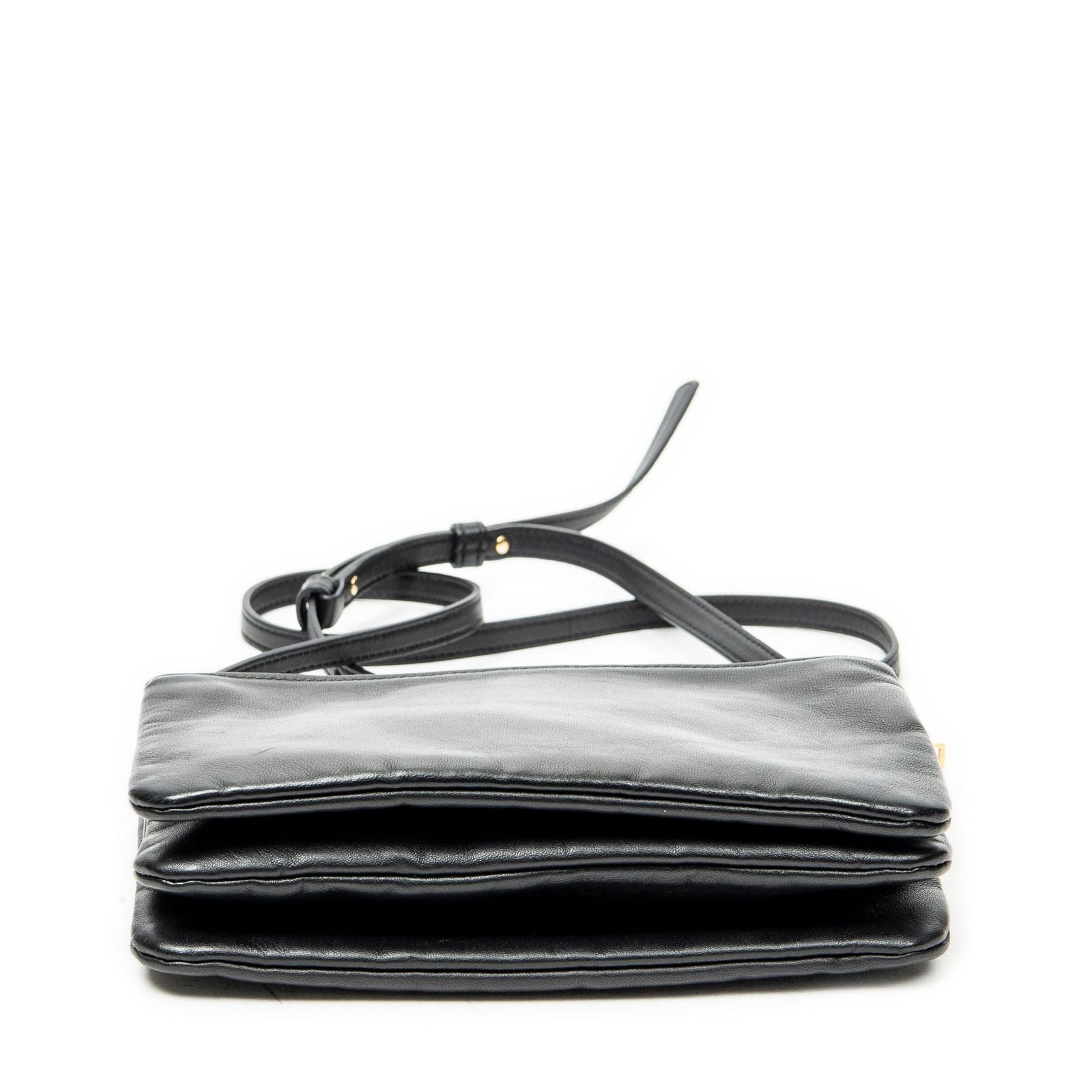 Celine Small Trio Crossbody Black Calfskin Leather — view 6