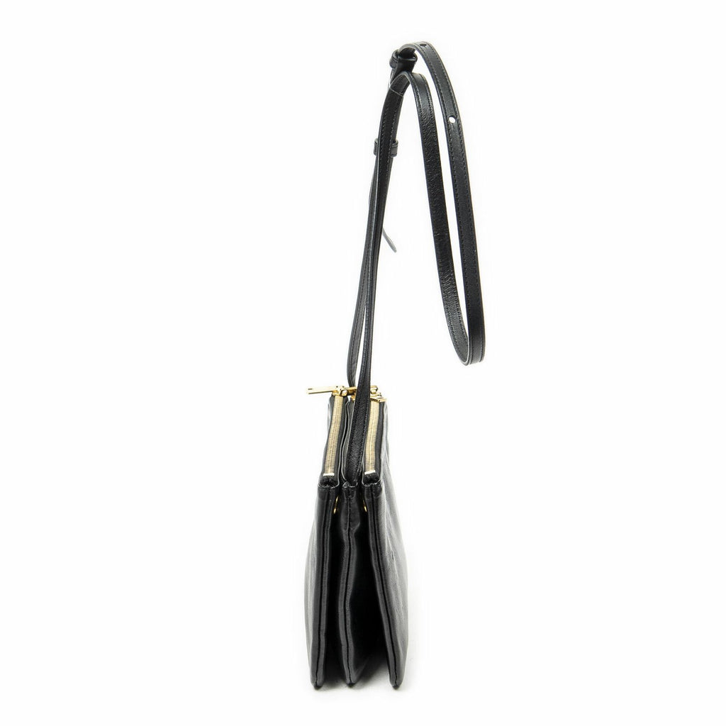 Celine Small Trio Crossbody Black Calfskin Leather — view 3