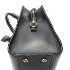 Saint Laurent Monogram Cabas Black Calfskin Leather Tote — view 8