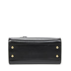 Saint Laurent Monogram Cabas Black Calfskin Leather Tote — view 6