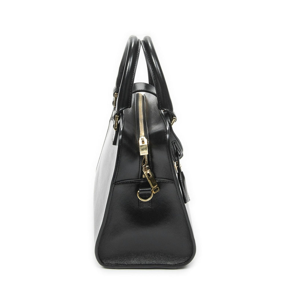 Saint Laurent Monogram Cabas Black Calfskin Leather Tote — view 4