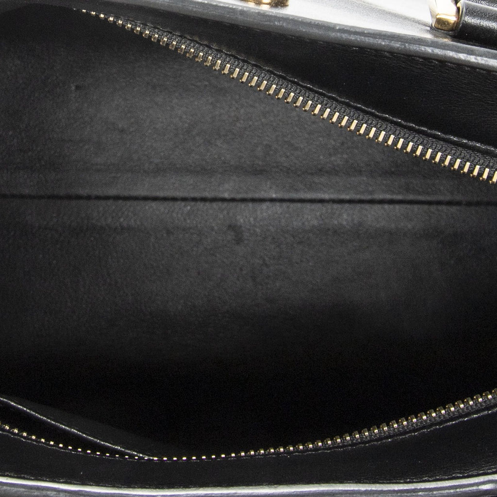 Saint Laurent Monogram Cabas Black Calfskin Leather Tote — view 9