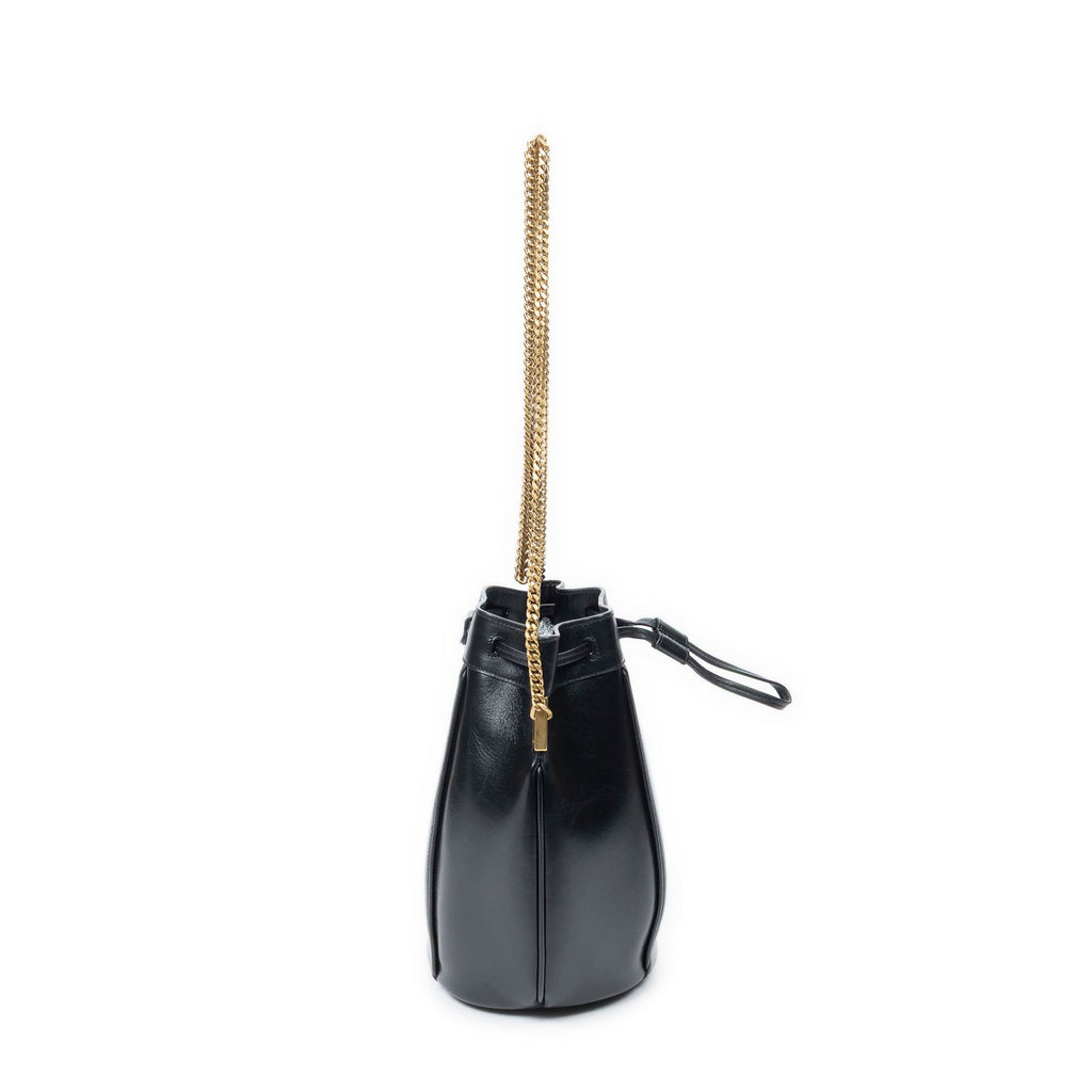 Saint Laurent Small Talitha Bucket Bag Black Calfskin Leather — view 4