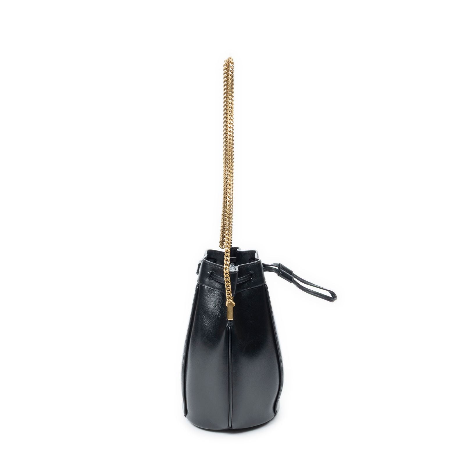 Saint Laurent Small Talitha Bucket Bag Black Calfskin Leather — view 4