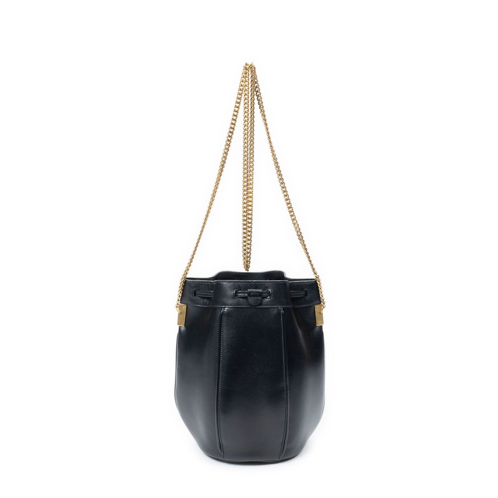 Saint Laurent Small Talitha Bucket Bag Black Calfskin Leather — view 5