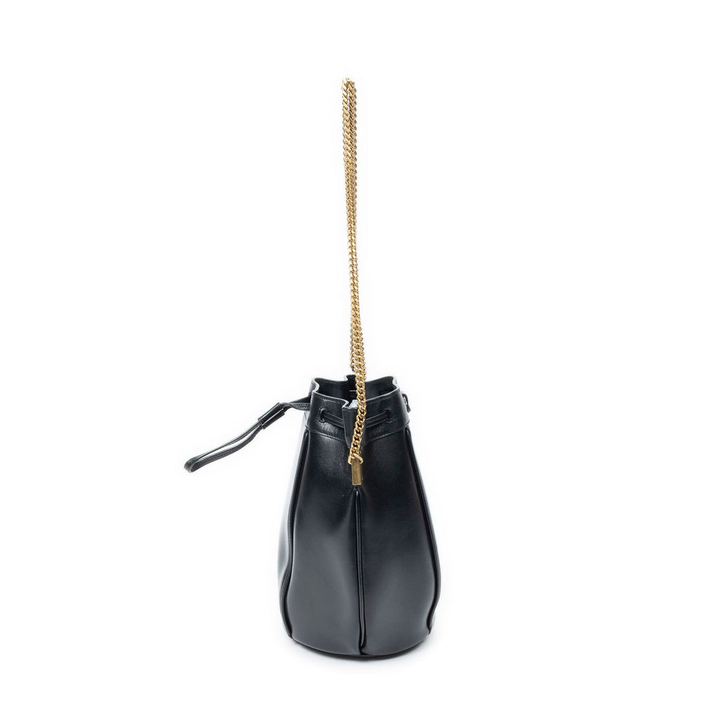 Saint Laurent Small Talitha Bucket Bag Black Calfskin Leather — view 3