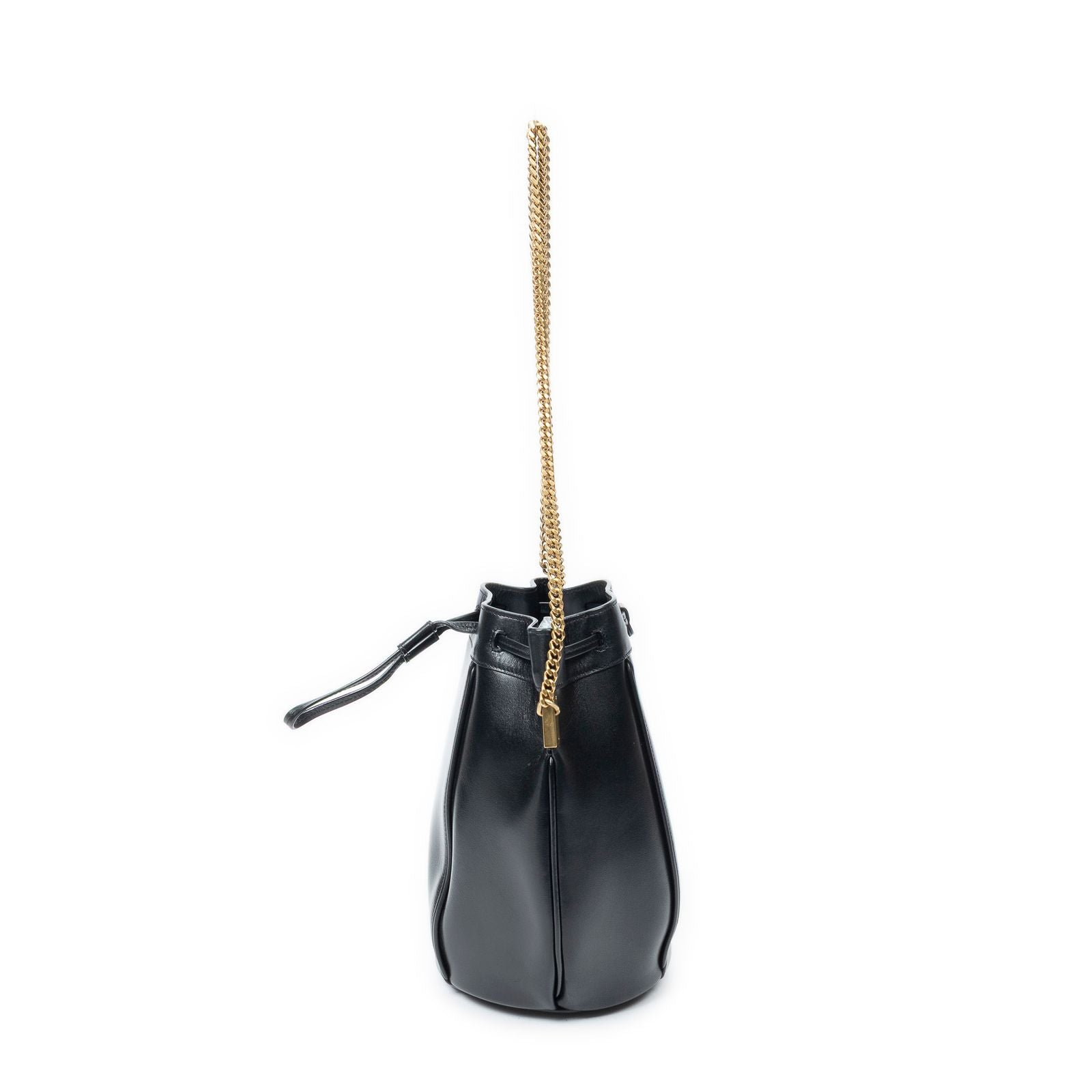 Saint Laurent Small Talitha Bucket Bag Black Calfskin Leather — view 3