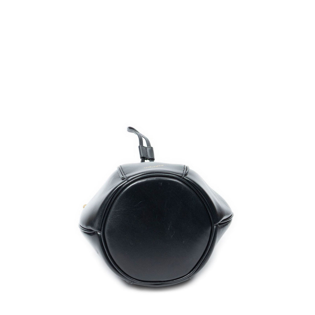 Saint Laurent Small Talitha Bucket Bag Black Calfskin Leather — view 6