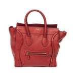 Celine Mini Luggage Red Gray Leather