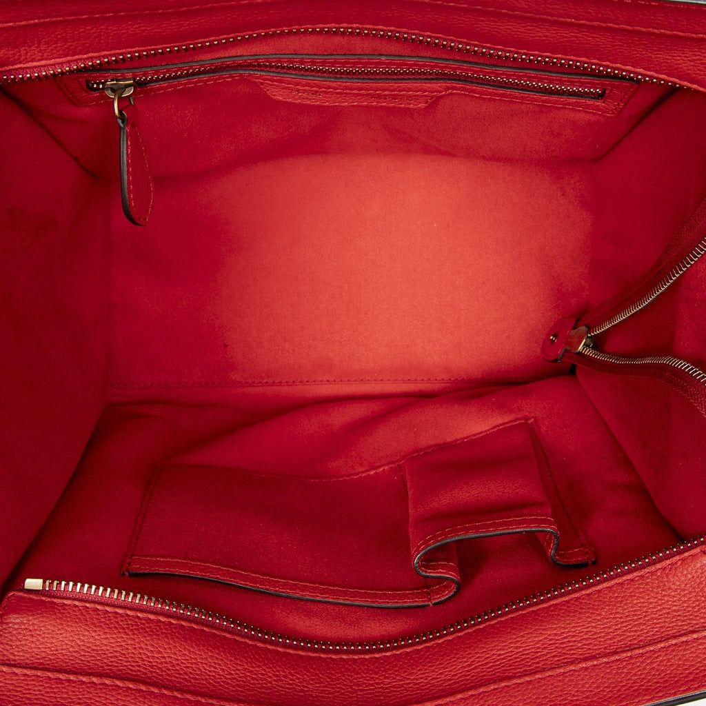 Celine Mini Luggage Red Gray Leather — view 9