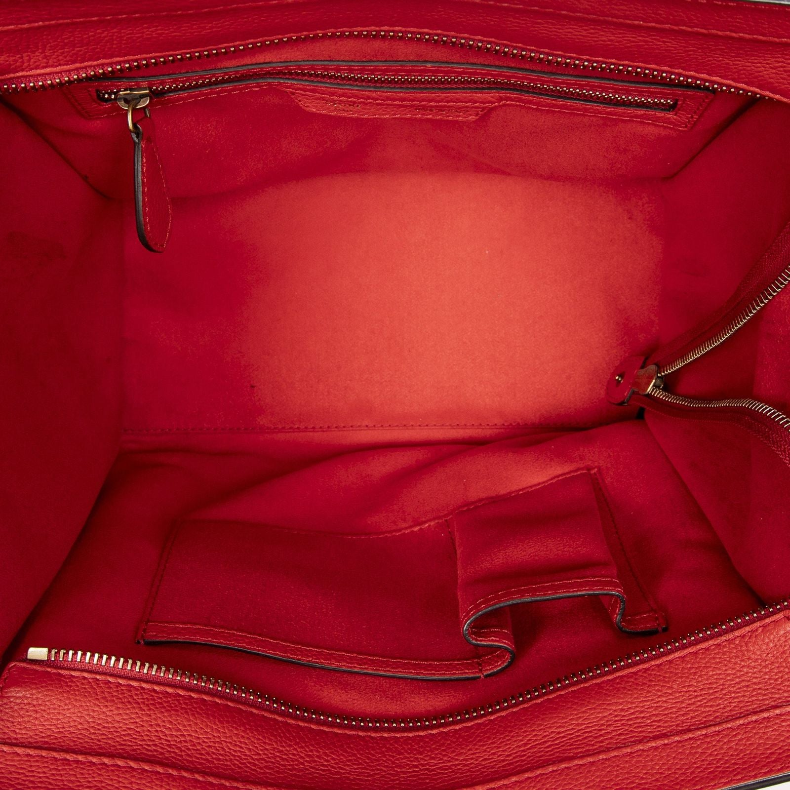 Celine Mini Luggage Red Gray Leather — view 9