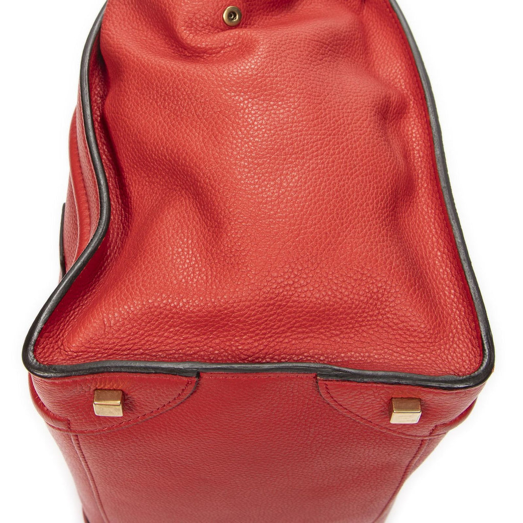 Celine Mini Luggage Red Gray Leather — view 8