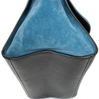 Celine Small Bicolor Trapeze Blue Black Smooth Leather Shoulder — view 7