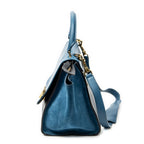 Celine Small Bicolor Trapeze Blue Black Smooth Leather Shoulder — view 3