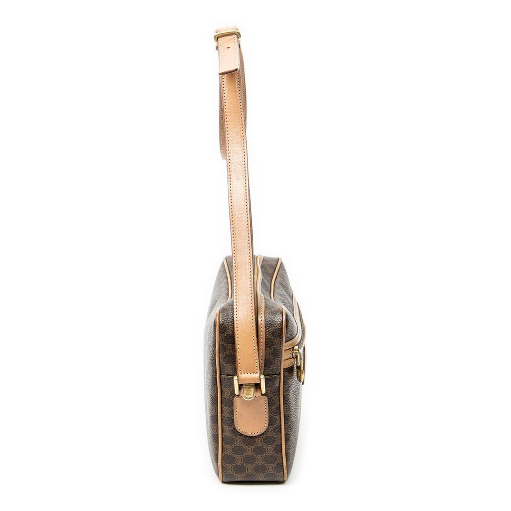 Celine Zip Crossbody Brown Macadam Canvas — view 4