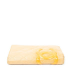 Chanel Cambon Ligne Bifold Wallet Beige Orange Quilted Lambskin Leather — view 3