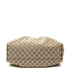 Gucci Shoulder Tote Beige Dark Brown GG Canvas — view 6