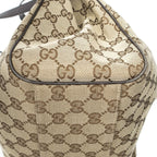 Gucci Shoulder Tote Beige Dark Brown GG Canvas — view 7