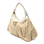 Gucci Large D Ring Hobo Beige Blanc GG Canvas — view 2