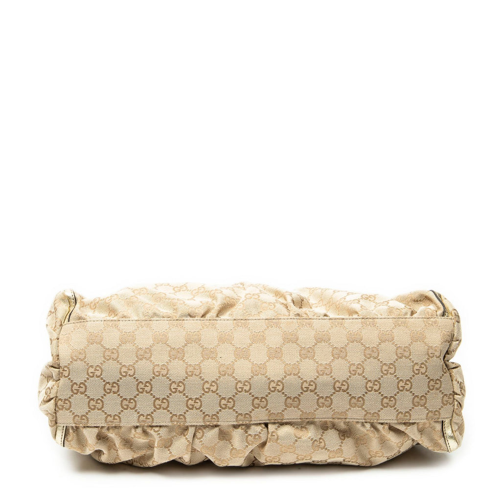 Gucci Large D Ring Hobo Beige Blanc GG Canvas — view 6