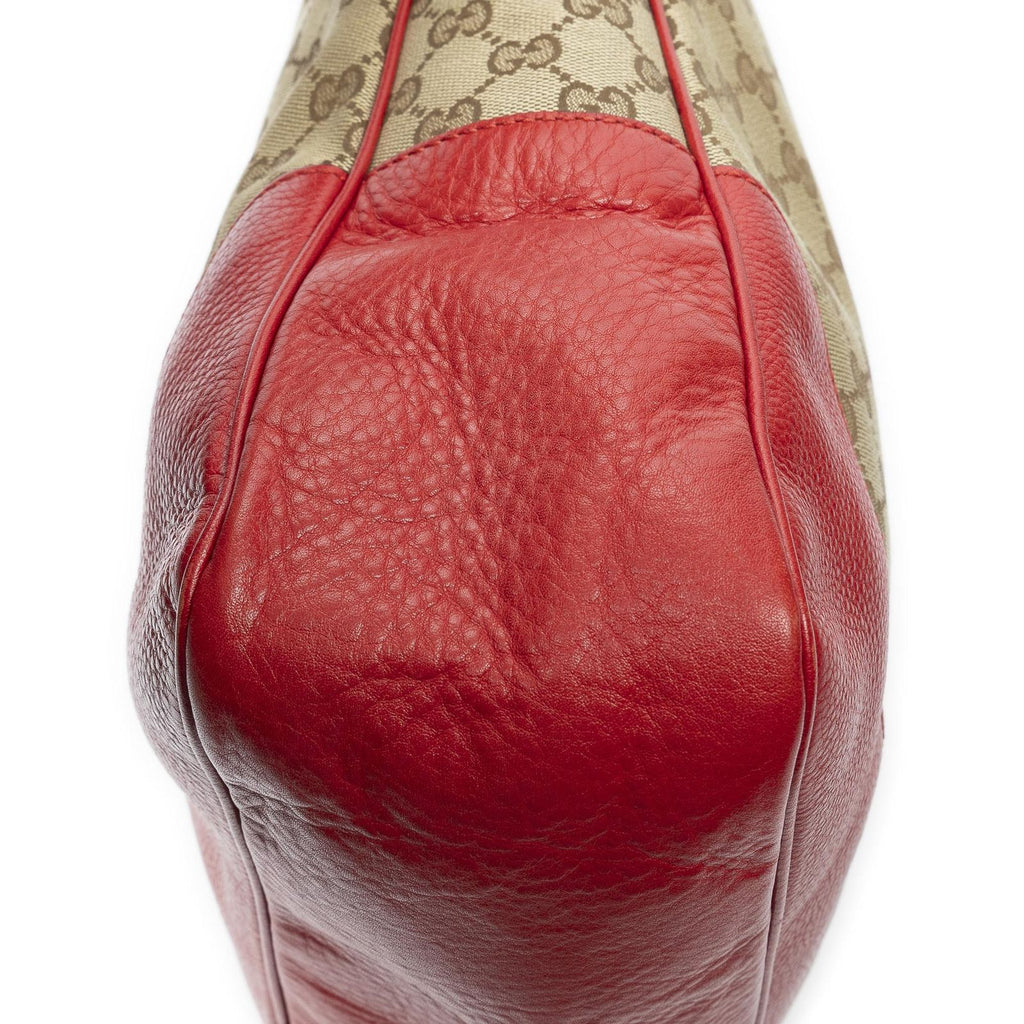 Gucci Diana Bamboo Hobo Beige Red GG Canvas — view 7
