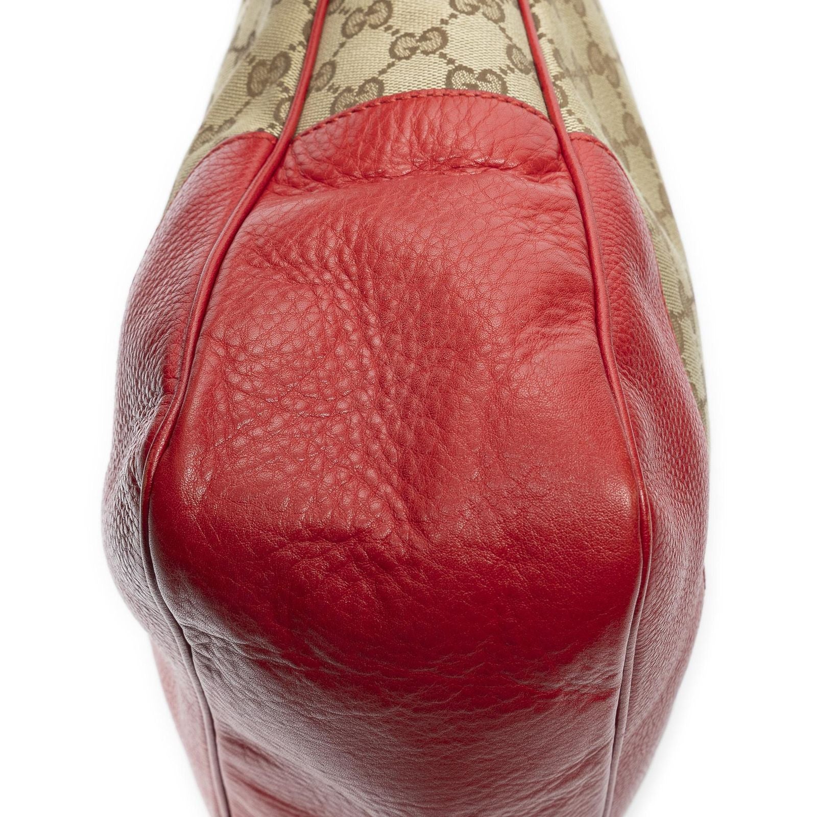Gucci Diana Bamboo Hobo Beige Red GG Canvas — view 7