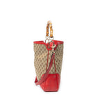 Gucci Diana Bamboo Hobo Beige Red GG Canvas — view 4