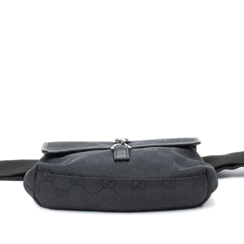 Gucci Small Waist Pouch Black GG Canvas — view 3