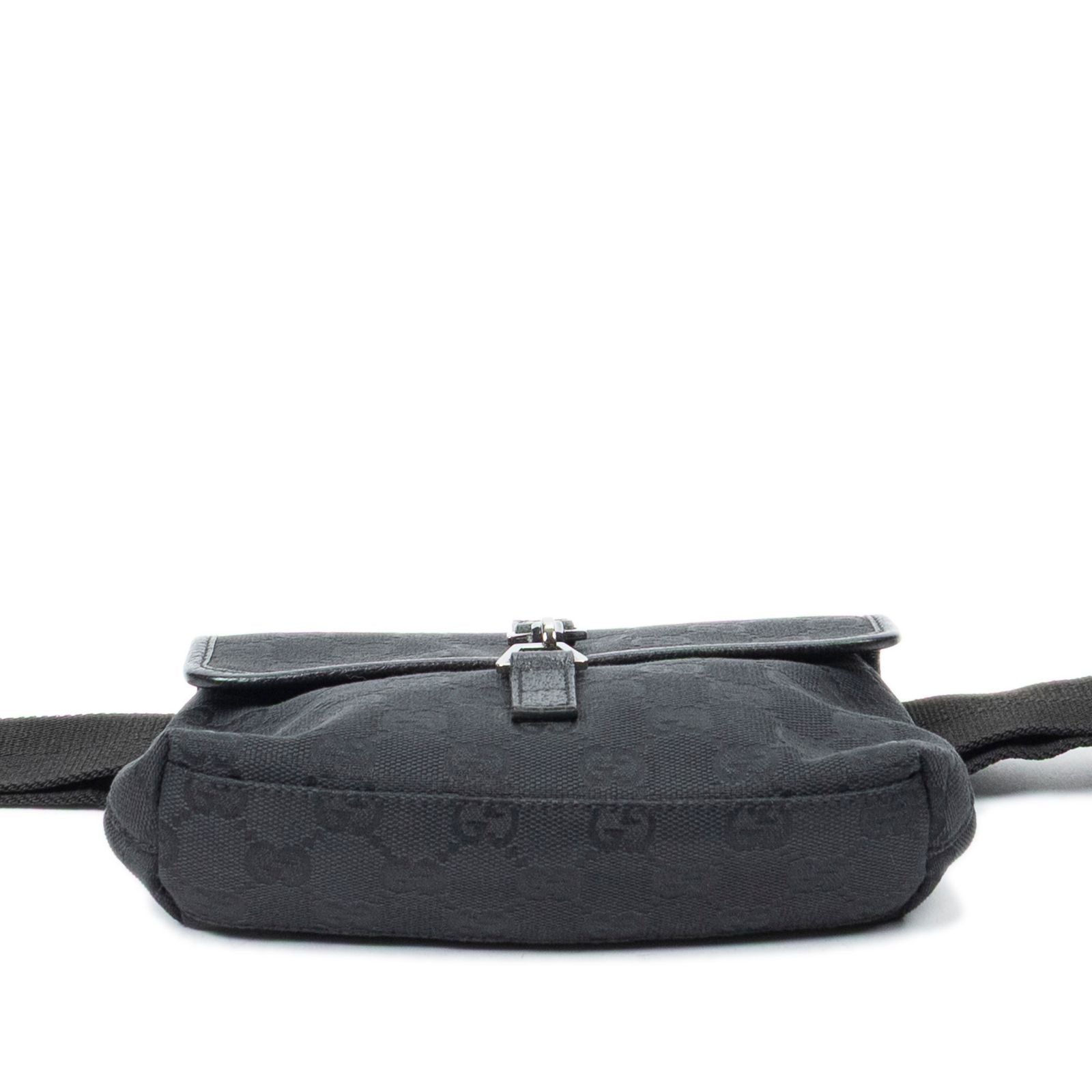 Gucci Small Waist Pouch Black GG Canvas — view 3