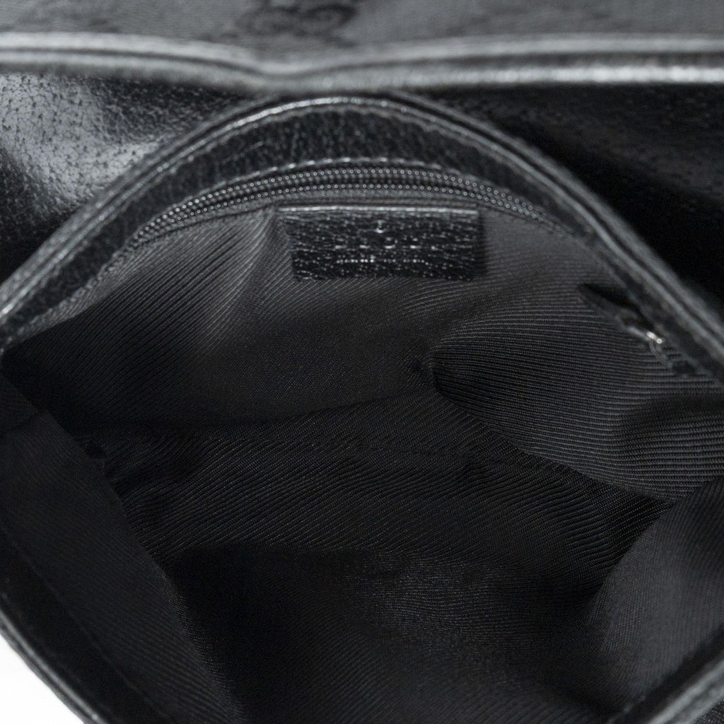 Gucci Small Waist Pouch Black GG Canvas — view 4