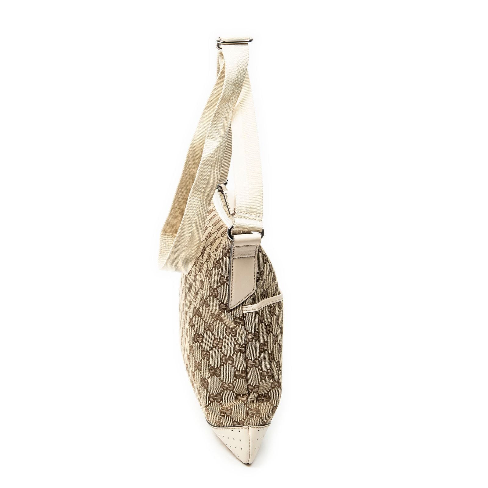 Gucci Web Media Messenger Beige Ivory GG Canvas — view 4