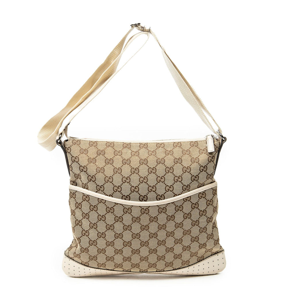 Gucci Web Media Messenger Beige Ivory GG Canvas