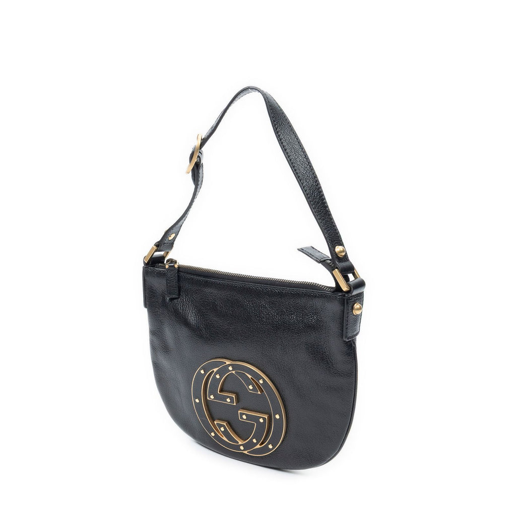 Gucci Blondie Hobo Black Studded Calfskin — view 2