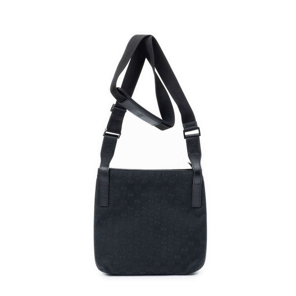 Gucci Front Slip Pocket Crossbody Black GG Canvas — view 5
